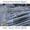 65/132 conical twin screw and barrel for extruders